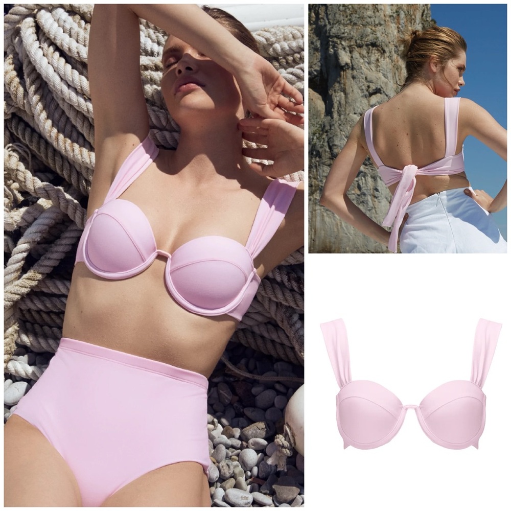 ARABELLA LONDON The Modern Bustier Bra in Bonbon Pink NWT